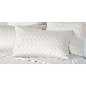 Ethan Allen Salena Marquise Quilted Queen Size Pillow Sham in Pearl NEW